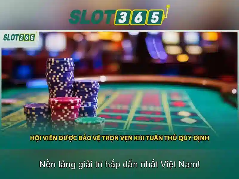 Giao diện trang chủ Slot365 casino hiện đại và sang trọng